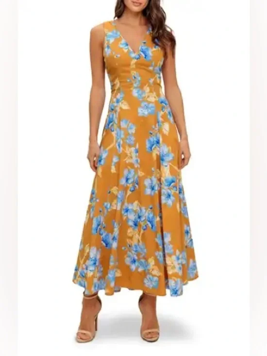 flying tomato RUSH WOVEN MIDI DRESS Small - Picture 2 of 9